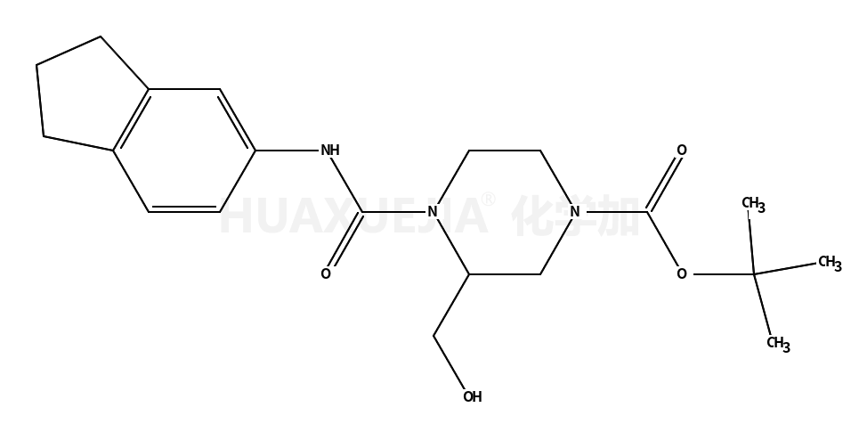 • 1-Piperazinecarboxylic acid, 4-[[(2,3-dihydro-1H-inden-5-yl)amino]carbonyl]-3-(hydroxymethyl)-, 1,1-dimethylethyl ester