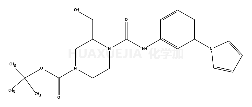 • 1-Piperazinecarboxylic acid, 3-(hydroxymethyl)-4-[[[3-(1H-pyrrol-1-yl)phenyl]amino]carbonyl]-, 1,1-dimethylethyl ester