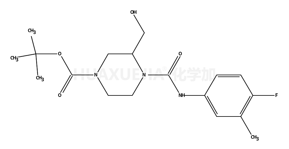 • 1-Piperazinecarboxylic acid, 4-[[(4-fluoro-3-methylphenyl)amino]carbonyl]-3-(hydroxymethyl)-, 1,1-dimethylethyl ester