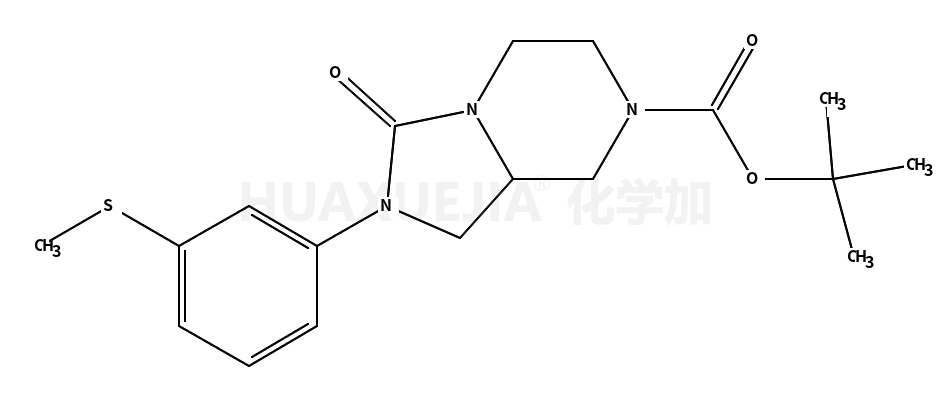 • Imidazo[1,5-a]pyrazine-7(1H)-carboxylic acid, hexahydro-2-[3-(methylthio)phenyl]-3-oxo-, 1,1-dimethylethyl ester