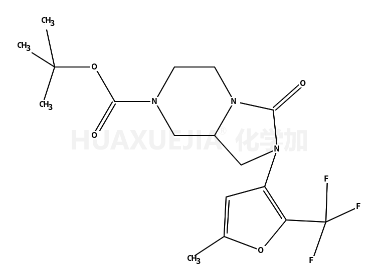 • Imidazo[1,5-a]pyrazine-7(1H)-carboxylic acid, hexahydro-2-[5-methyl-2-(trifluoromethyl)-3-furanyl]-3-oxo-, 1,1-dimethylethyl ester