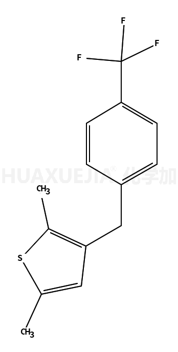 2,5-dimethyl-3-[[4-(trifluoromethyl)phenyl]methyl]thiophene