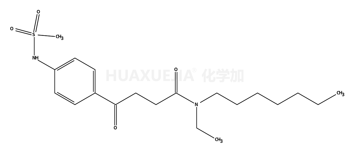 N-乙基-N-庚基-4-[(甲磺酰氨基)苯基]-4-氧代丁酰胺