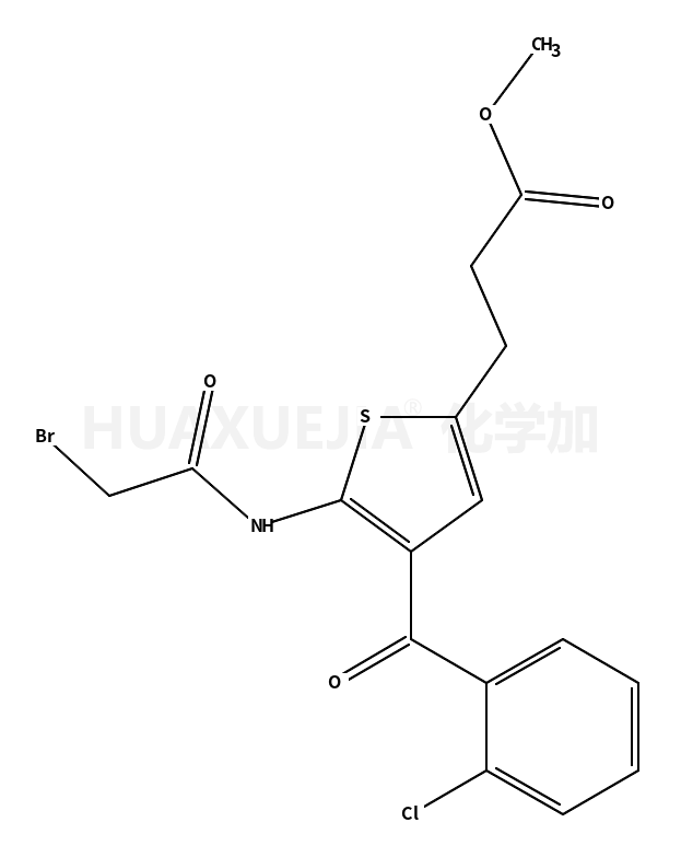 2-Bromoacetylamino-3-(2-chlorobenzoyl)-5-(2-carbomethoxyethyl)thiophene