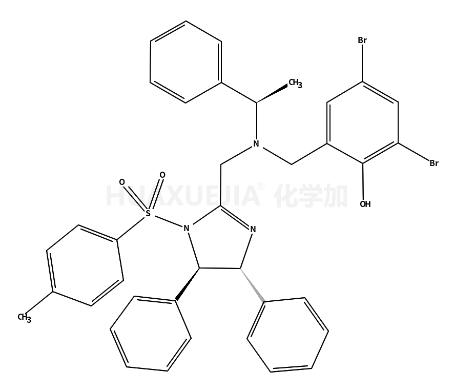 2,4-二溴-6-[[[[(4S,5S)-4,5-二氢-4,5-二苯基-1-甲苯磺酰基-1H-咪唑-2-基]甲基][(S)-1-苯乙基]氨基]甲基]苯酚