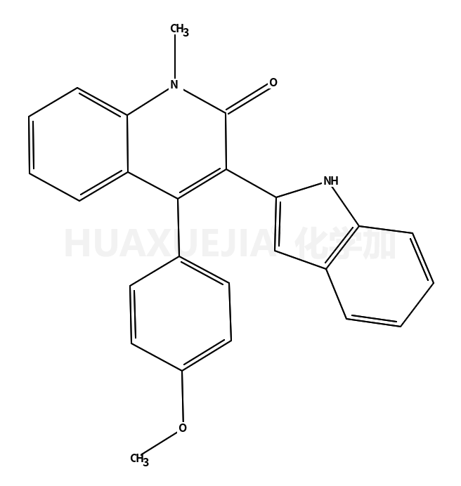 3-(1H-2-吲哚基)-4-(4-甲氧基苯基)-1-甲基-1H-2-喹啉酮