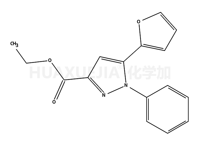 1H-Pyrazole-3-carboxylic acid, 5-(2-furanyl)-1-phenyl-, ethyl ester