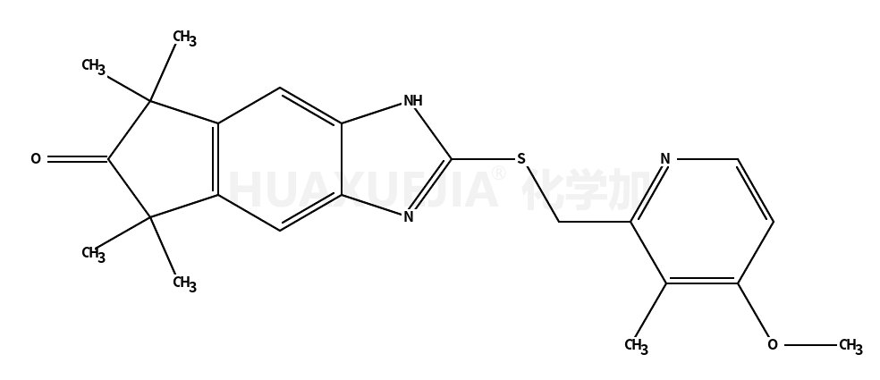 茚并[5,6-d]咪唑-6(1H)-酮,5,7-二氢-2-[[(4-甲氧基-3-甲基-2-吡啶基)甲基]硫代]-5,5,7,7-四甲基-