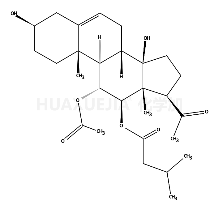 (3β,11α,12β,14β)-11-(乙酰氧基)-3,14-二羟基-20-羰基孕-5-烯-12-基 3-甲基丁酸酯