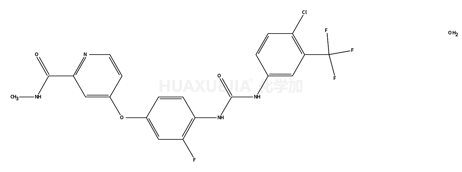 4-[4-[[4-chloro-3-(trifluoromethyl)phenyl]carbamoylamino]-3-fluorophenoxy]-N-methylpyridine-2-carboxamide,hydrate