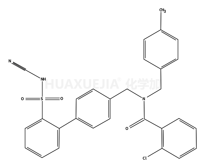 2-chloro-N-[[4-[2-(cyanosulfamoyl)phenyl]phenyl]methyl]-N-[(4-methylphenyl)methyl]benzamide