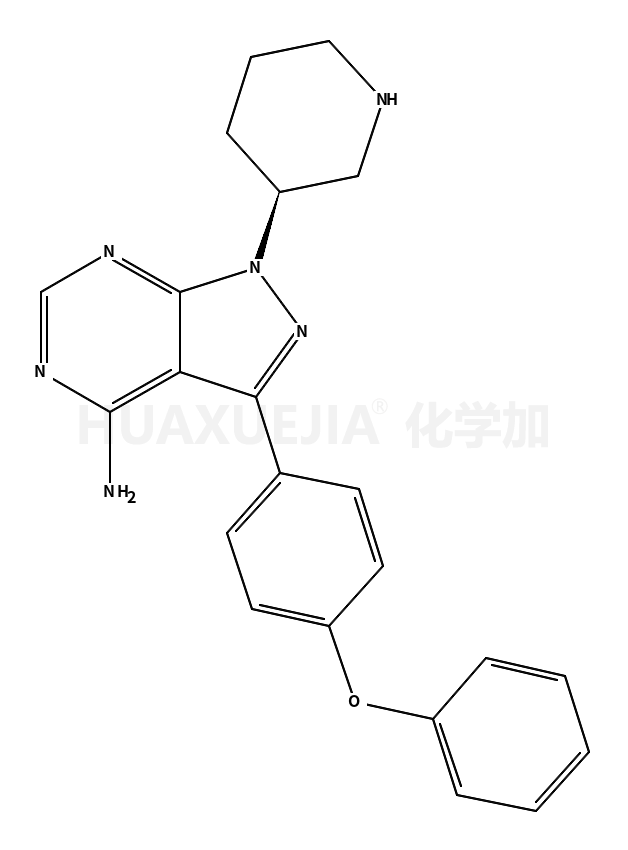 1H-Pyrazolo[3,4-d]pyrimidin-4-amine, 3-(4-phenoxyphenyl)-1-(3R)-3-piperidinyl-