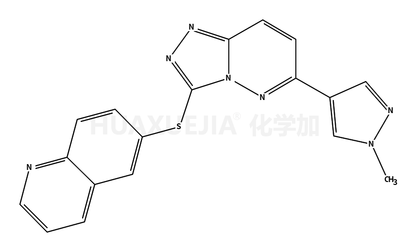 6-[[6-(1-甲基-1H-吡唑-4-基)-1,2,4-噻唑并[4,3-b]吡嗪-3-基]硫代]喹啉