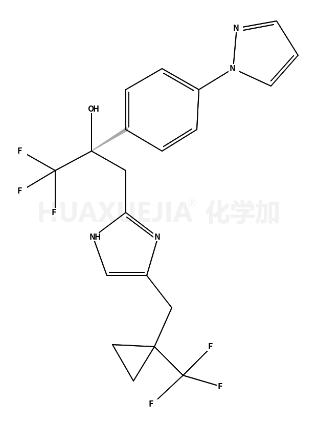 (2S)-1,1,1-Trifluoro-2-[4-(1H-pyrazol-1-yl)phenyl]-3-(4-{[1-(trif luoromethyl)cyclopropyl]methyl}-1H-imidazol-2-yl)-2-propanol
