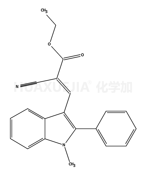 2-氰基-3-(1-甲基-2-苯基-吲哚-3-基)丙烯酸乙酯