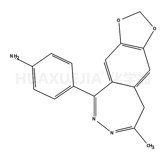 1-(4-氨基苯基)-4-甲基-7,8亚甲基二氧-5H-2,3-苯并二氮杂卓盐酸盐