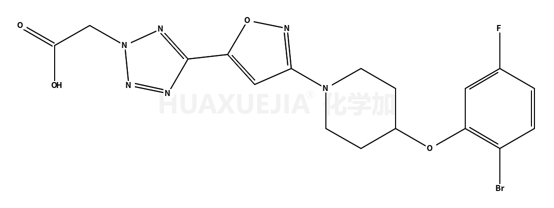 2H-四唑乙酸,5-[3-[4-(2-溴-5-氟苯氧基)-1-哌啶基]-5-异恶唑]-