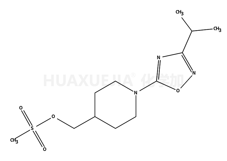 [1-(3-propan-2-yl-1,2,4-oxadiazol-5-yl)piperidin-4-yl]methyl methanesulfonate