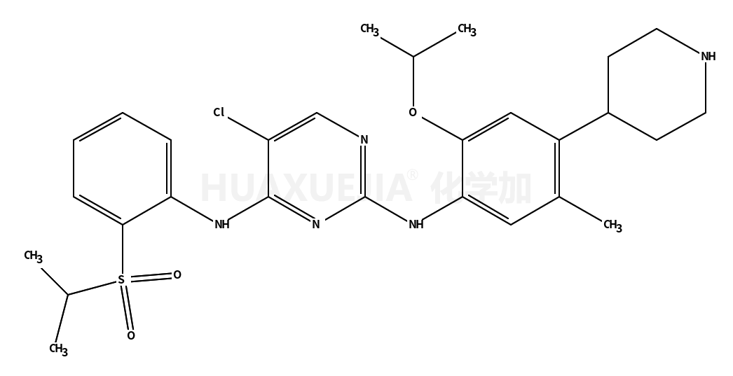 5-氯-N2-(2-异丙氧基-5-甲基-4-(哌啶-4-基)苯基)-N4-(2-(异丙基磺酰基)苯基)嘧啶-2,4-二胺