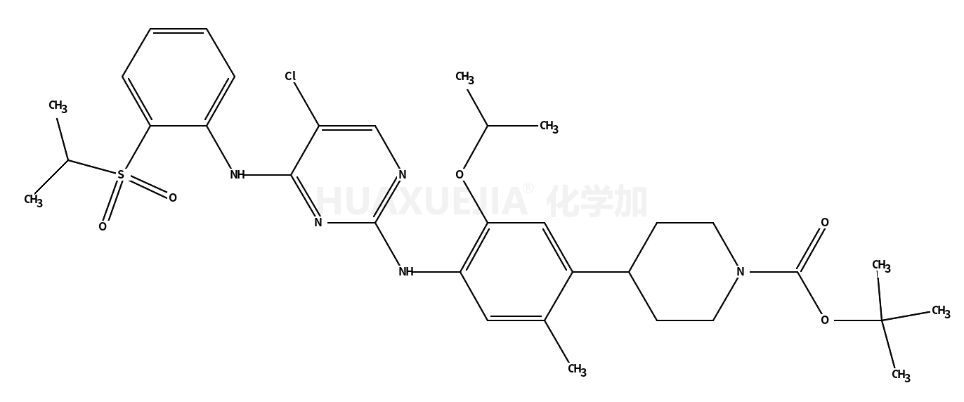 4-[4-[[5-氯-4-[[2-[(丙烷-2-基)磺酰基]苯基]氨基]嘧啶-2-基]氨基]-5-异丙氧基-2-甲基苯基]哌啶-1-羧酸叔丁酯