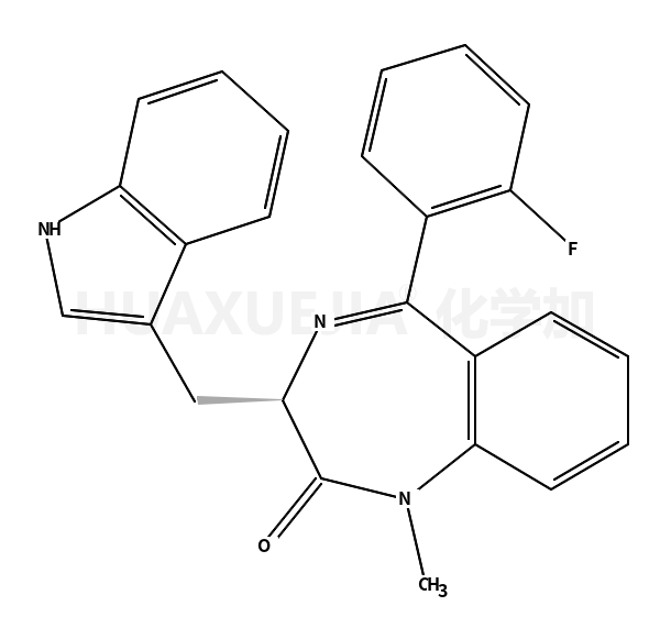 (3R)-5-(2-fluorophenyl)-3-(1H-indol-3-ylmethyl)-1-methyl-3H-1,4-benzodiazepin-2-one