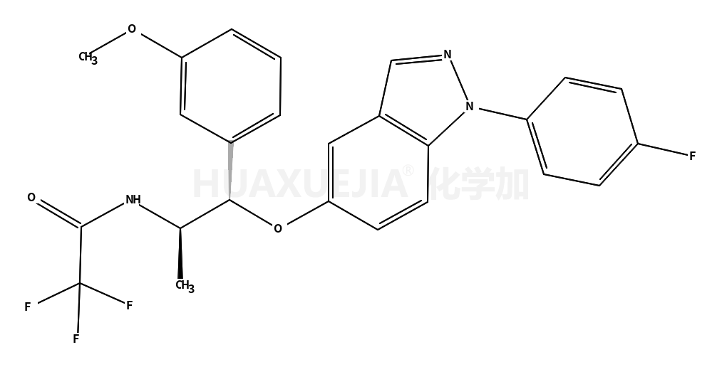 2,2,2-trifluoro-N-[(1R,2S)-1-[1-(4-fluorophenyl)indazol-5-yl]oxy-1-(3-methoxyphenyl)propan-2-yl]acetamide