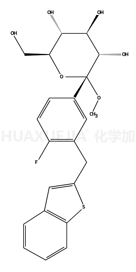 甲基 1-C-[3-(苯并[b]噻吩-2-基甲基)-4-氟苯基]-α-D-吡喃葡萄糖苷