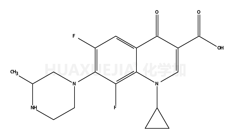 1-环丙基-6,8-二氟-7-(3-甲基哌嗪-1-基)-4-氧代-1,4-二氢喹啉-3-羧酸