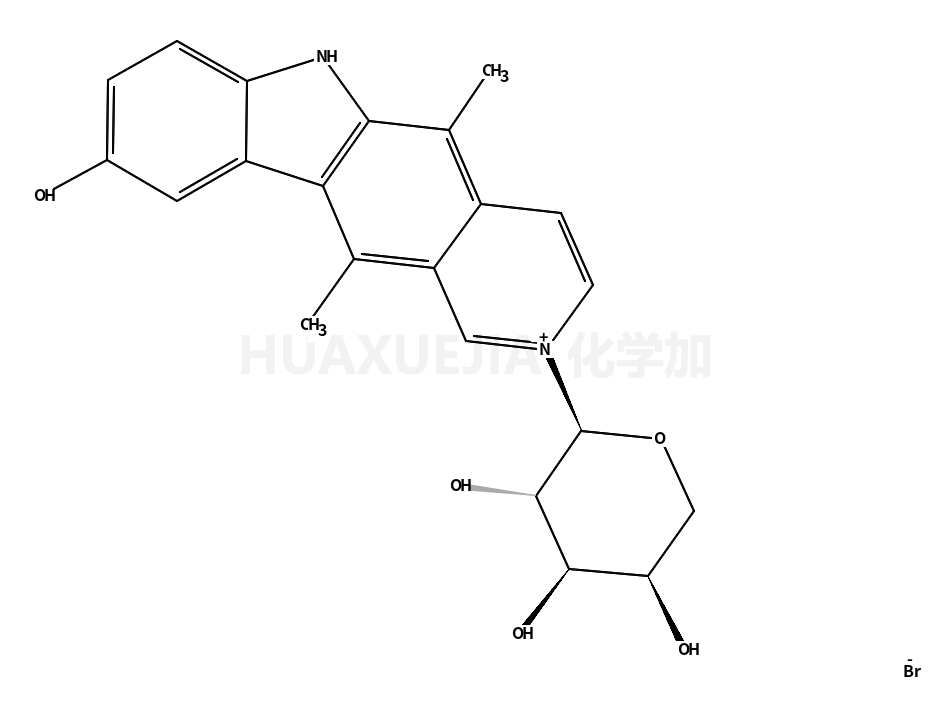 2-(α-L-Arabinopyranosyl)-9-hydroxy-5,11-dimethyl-5H-pyrido[4,3-b] carbazol-2-ium bromide