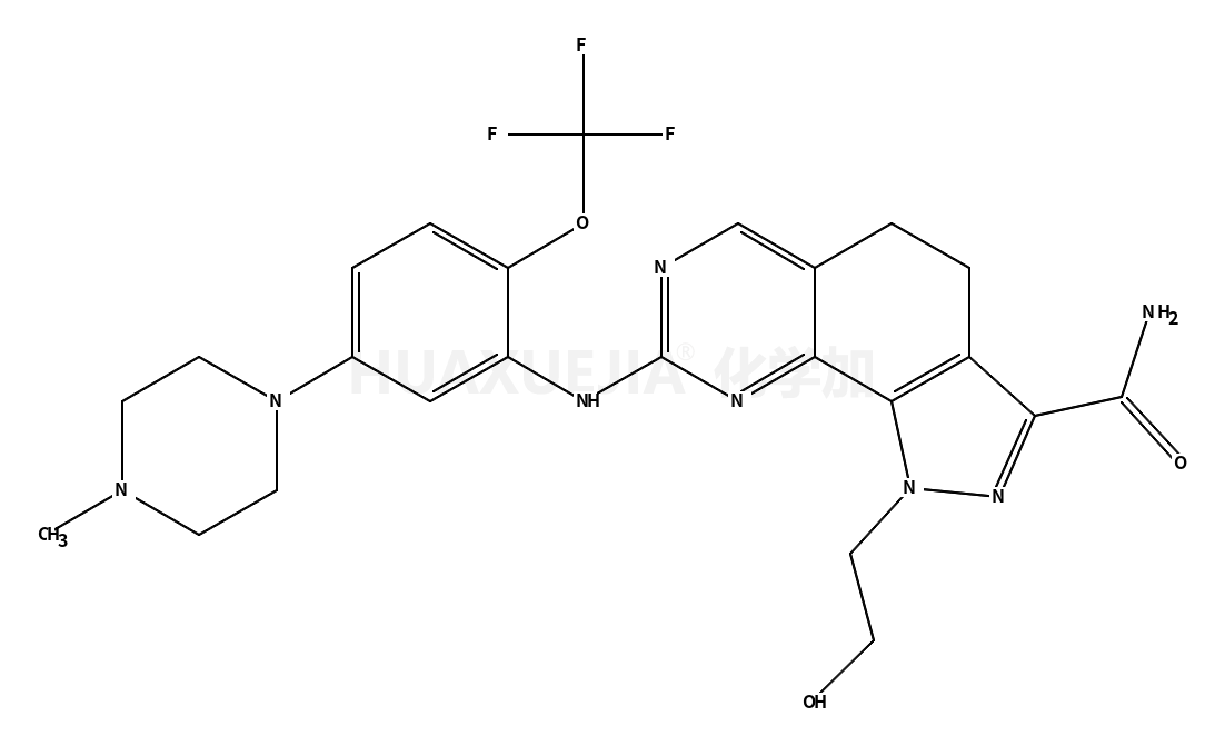 1-(2-hydroxyethyl)-8-[5-(4-methylpiperazin-1-yl)-2-(trifluoromethoxy)anilino]-4,5-dihydropyrazolo[4,3-h]quinazoline-3-carboxamide