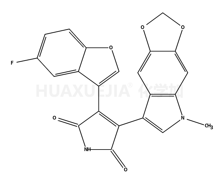 3-(5-氟苯并呋喃-3-基)-4-(5-甲基-5H-[1,3]二噁唑并[4,5-f]吲哚-7-基)-1H-吡咯-2,5-二酮