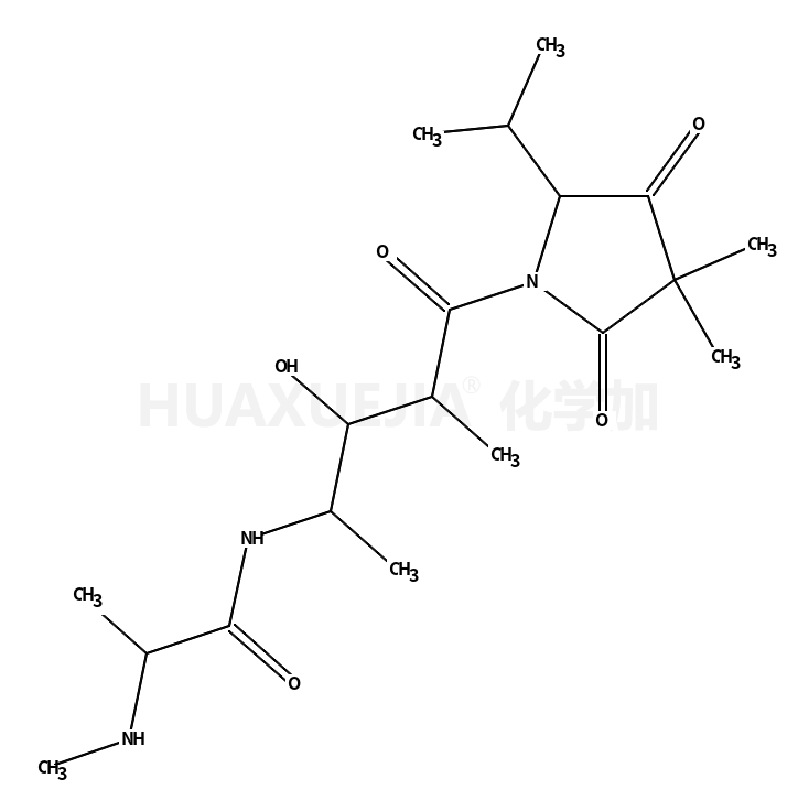 (2S)-N-[(2S,3S,4R)-5-[(5S)-3,3-dimethyl-2,4-dioxo-5-propan-2-ylpyrrolidin-1-yl]-3-hydroxy-4-methyl-5-oxopentan-2-yl]-2-(methylamino)propanamide