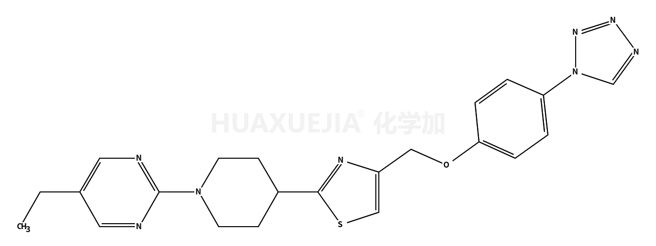5-乙基-2-[4-[4-[[[4-(1H-四氮唑-1-基)苯基]氧基]甲基]噻唑-2-基]哌啶-1-基]嘧啶
