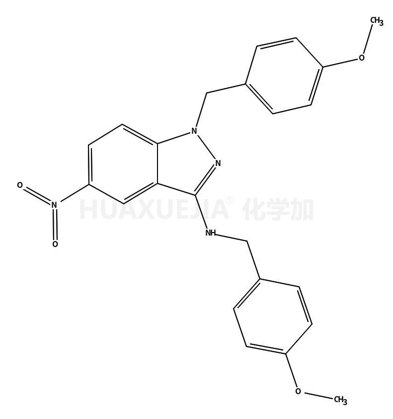 N,1-bis[(4-methoxyphenyl)methyl]-5-nitroindazol-3-amine