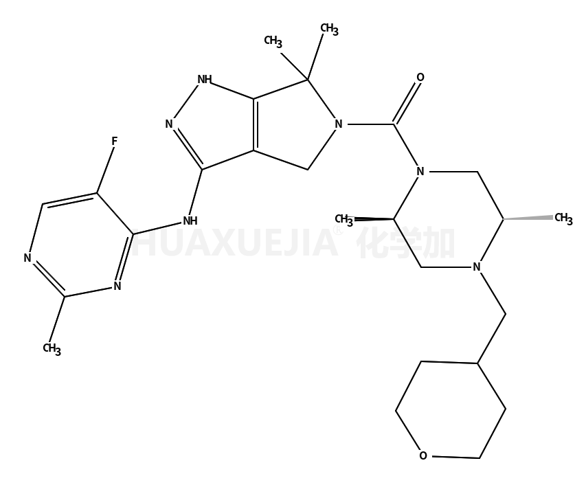 [(2S,5R)-2,5-二甲基-4-[(四氢-2H-吡喃-4-基)甲基]-1-哌嗪基][3-[(5-氟-2-甲基-4-嘧啶基)氨基]-4,6-二氢-6,6-二甲基吡咯并[3,4-c]吡唑-5(1H)-基]甲酮
