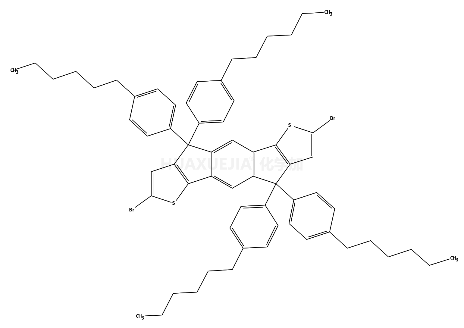 2,7-dibromo-4,4,9,9-tetrakis(4-hexylphenyl)-4,9-dihydro-s-indaceno[1,2-b:5,6-b']dithiophene