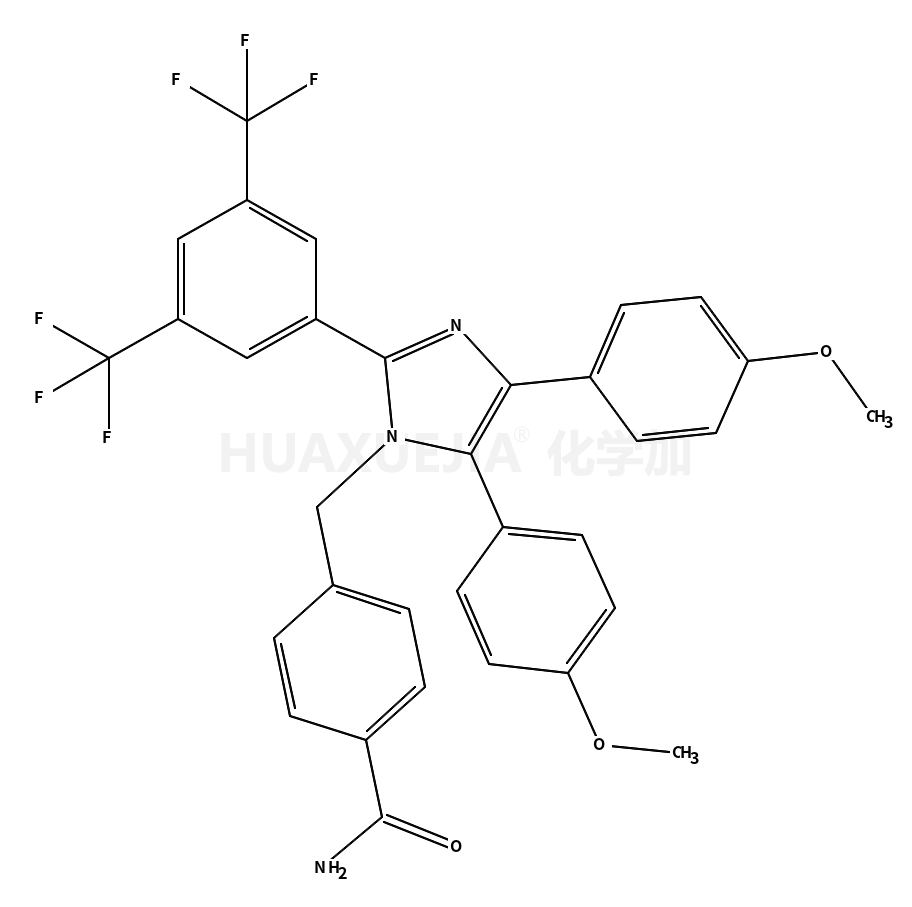 4-({2-[3,5-Bis(trifluoromethyl)phenyl]-4,5-bis(4-methoxyphenyl)-1 H-imidazol-1-yl}methyl)benzamide