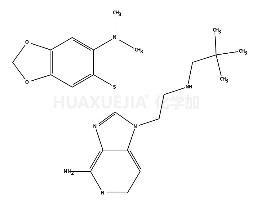 4-amino-2-[[6-(dimethylamino)-1,3-benzodioxol-5-yl]thio]-N-(2,2-dimethylpropyl)-1H-Imidazo[4,5-c]pyridine-1-ethanamine