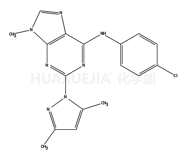 N-(4-氯苯基)-2-(3,5-二甲基-1H-吡唑-1-基)-9-甲基-9h-嘌呤-6-胺