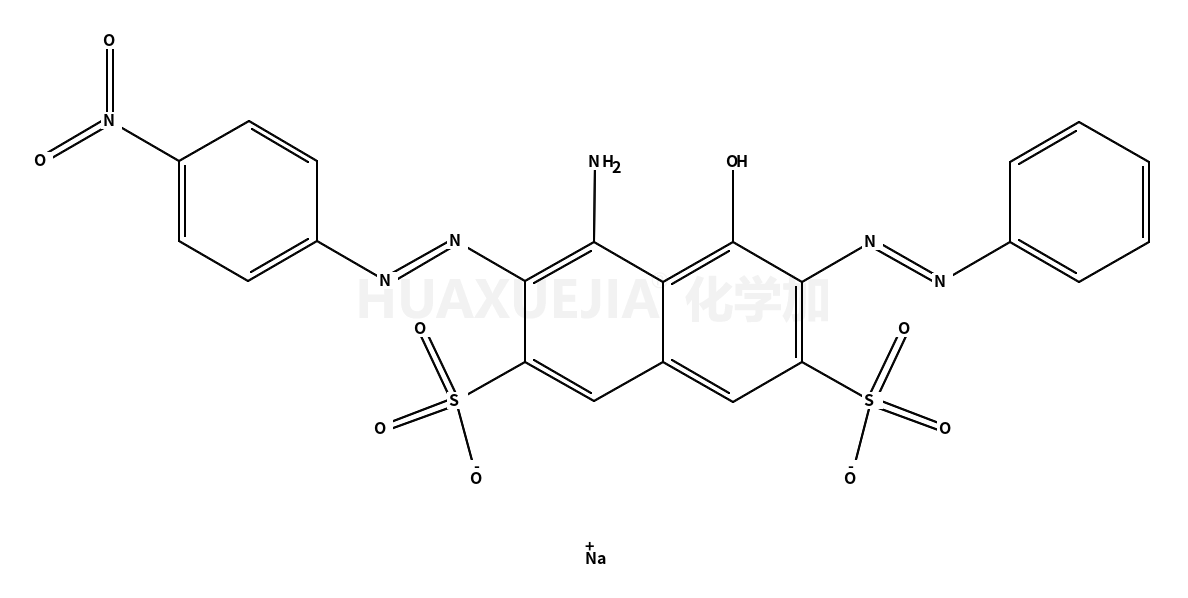 2,7-Naphthalenedisulfonic acid, 4-amino-5-hydroxy-3-[2-(4-nitrophenyl)diazenyl]-6-(2-phenyldiazenyl)-, sodium salt (1:2)