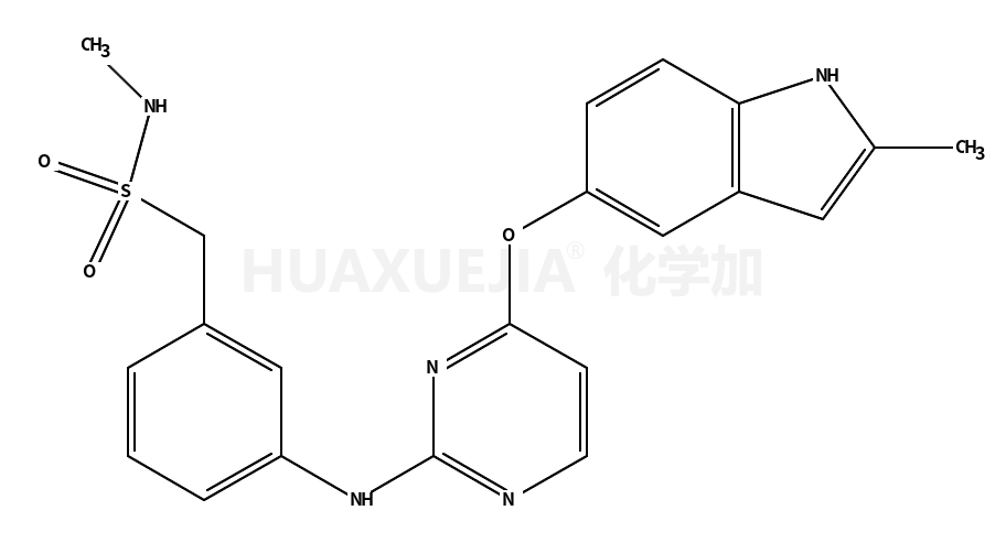 N-甲基-1-(3-((4-((2-甲基-1H-吲哚-5-基)氧基)嘧啶-2-基)氨基)苯基)甲烷磺酰胺