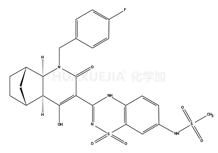 N-[3-[(4AR,5S,8R,8AS)-1-[(4-氟苯基)甲基]-1,2,4A,5,6,7,8,8A-八氢-4-羟基-2-氧代-5,8-甲桥喹啉-3-基]-1,1-二氧代-2H-1,2,4-苯并噻二嗪-7-基]甲磺酰胺