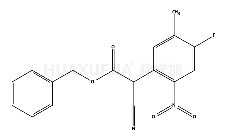 Benzyl 2-cyano-2-(4-fluoro-5-methyl-2-nitrophenyl)acetate