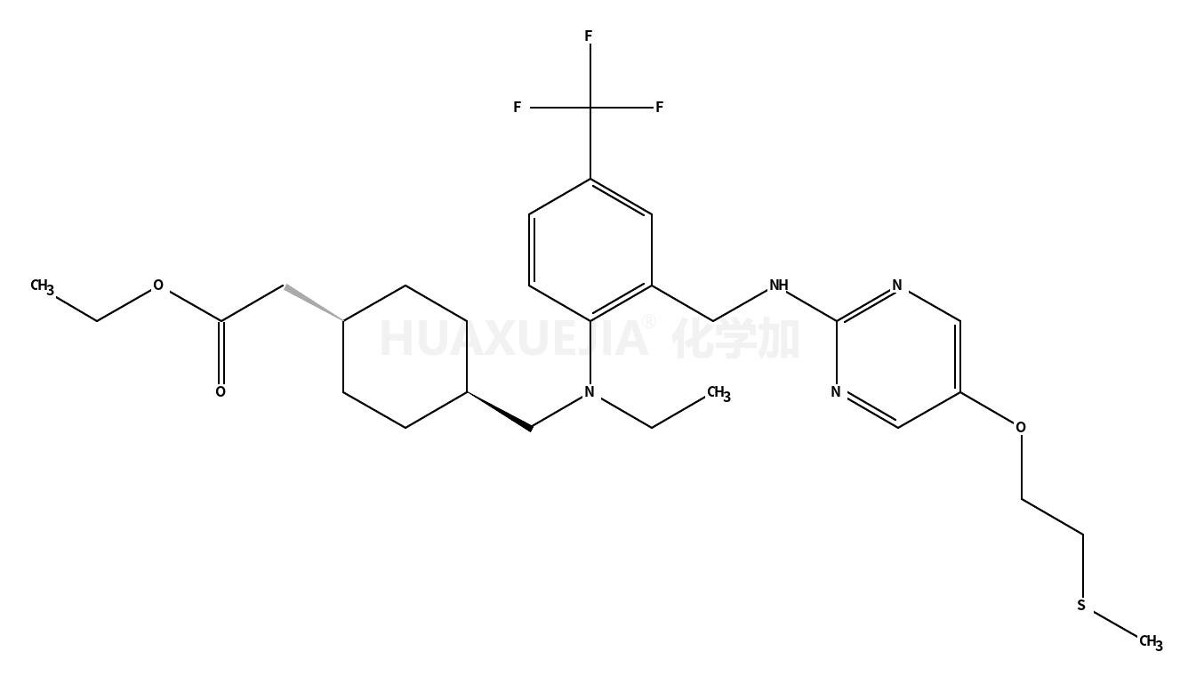 反式-4-[[乙基[2-[[[5-[2-(甲基硫代)乙氧基]-2-嘧啶]氨基]甲基]-4-(三氟甲基)苯基]氨基]甲基]-环己烷乙酸乙酯