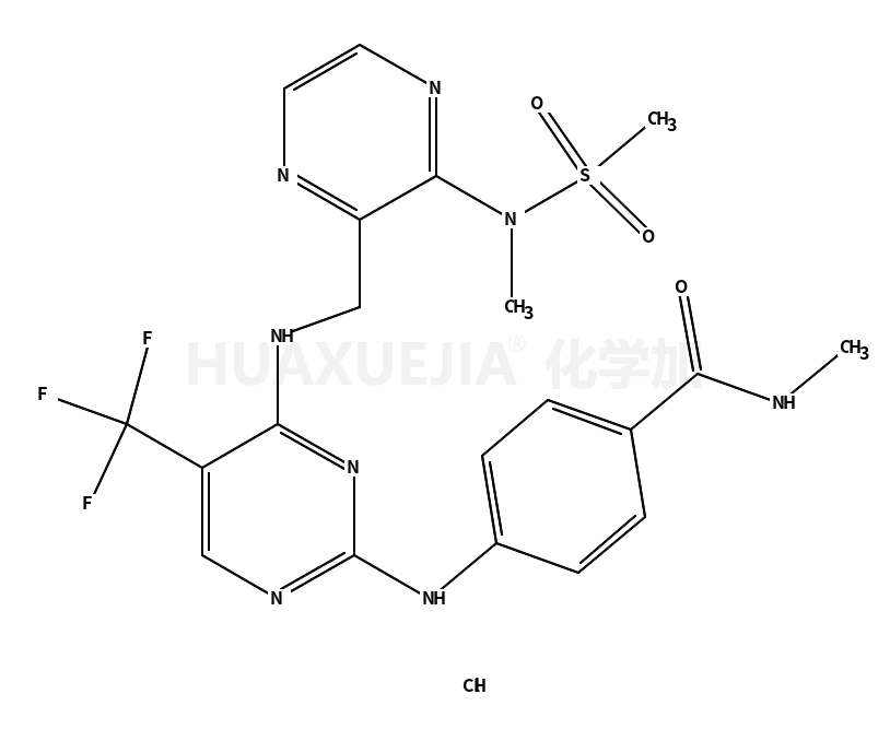 N-methyl-4-[[4-[[3-[methyl(methylsulfonyl)amino]pyrazin-2-yl]methylamino]-5-(trifluoromethyl)pyrimidin-2-yl]amino]benzamide,hydrochloride