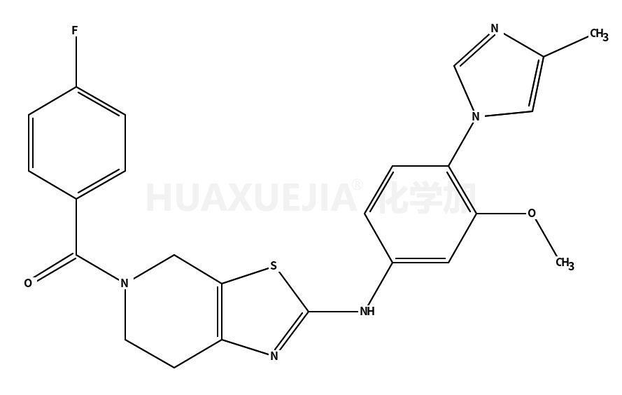 (4-fluorophenyl)-[2-[3-methoxy-4-(4-methylimidazol-1-yl)anilino]-6,7-dihydro-4H-[1,3]thiazolo[5,4-c]pyridin-5-yl]methanone