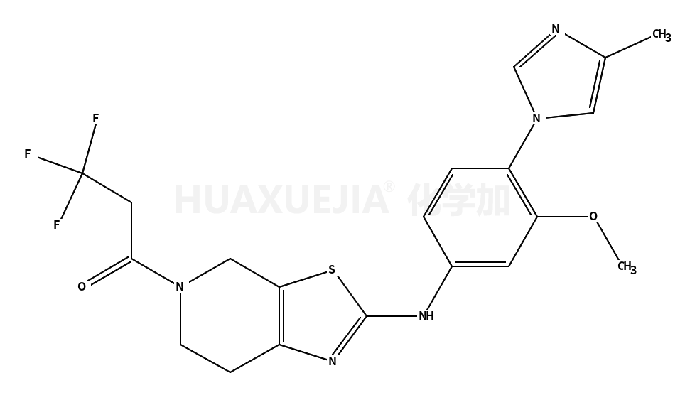 3,3,3-trifluoro-1-[2-[3-methoxy-4-(4-methylimidazol-1-yl)anilino]-6,7-dihydro-4H-[1,3]thiazolo[5,4-c]pyridin-5-yl]propan-1-one