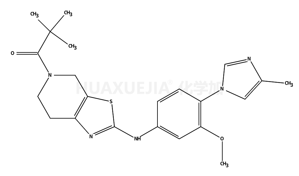 1-[2-[3-methoxy-4-(4-methylimidazol-1-yl)anilino]-6,7-dihydro-4H-[1,3]thiazolo[5,4-c]pyridin-5-yl]-2,2-dimethylpropan-1-one