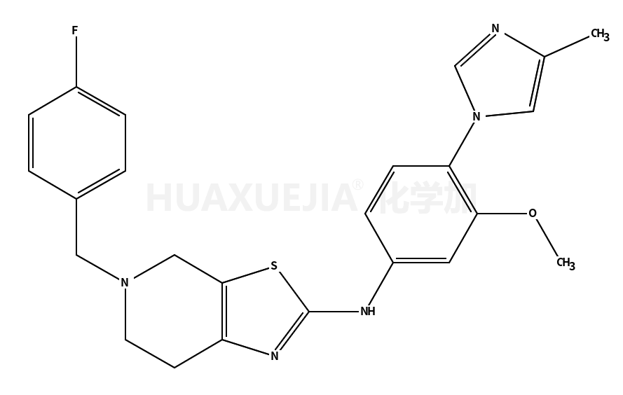 5-[(4-fluorophenyl)methyl]-N-[3-methoxy-4-(4-methylimidazol-1-yl)phenyl]-6,7-dihydro-4H-[1,3]thiazolo[5,4-c]pyridin-2-amine