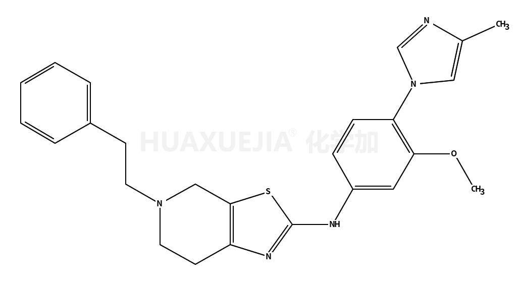 N-[3-methoxy-4-(4-methylimidazol-1-yl)phenyl]-5-(2-phenylethyl)-6,7-dihydro-4H-[1,3]thiazolo[5,4-c]pyridin-2-amine